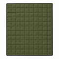 Olive camping blanket concept, front view