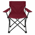 Burgundy camping chair concept, front view