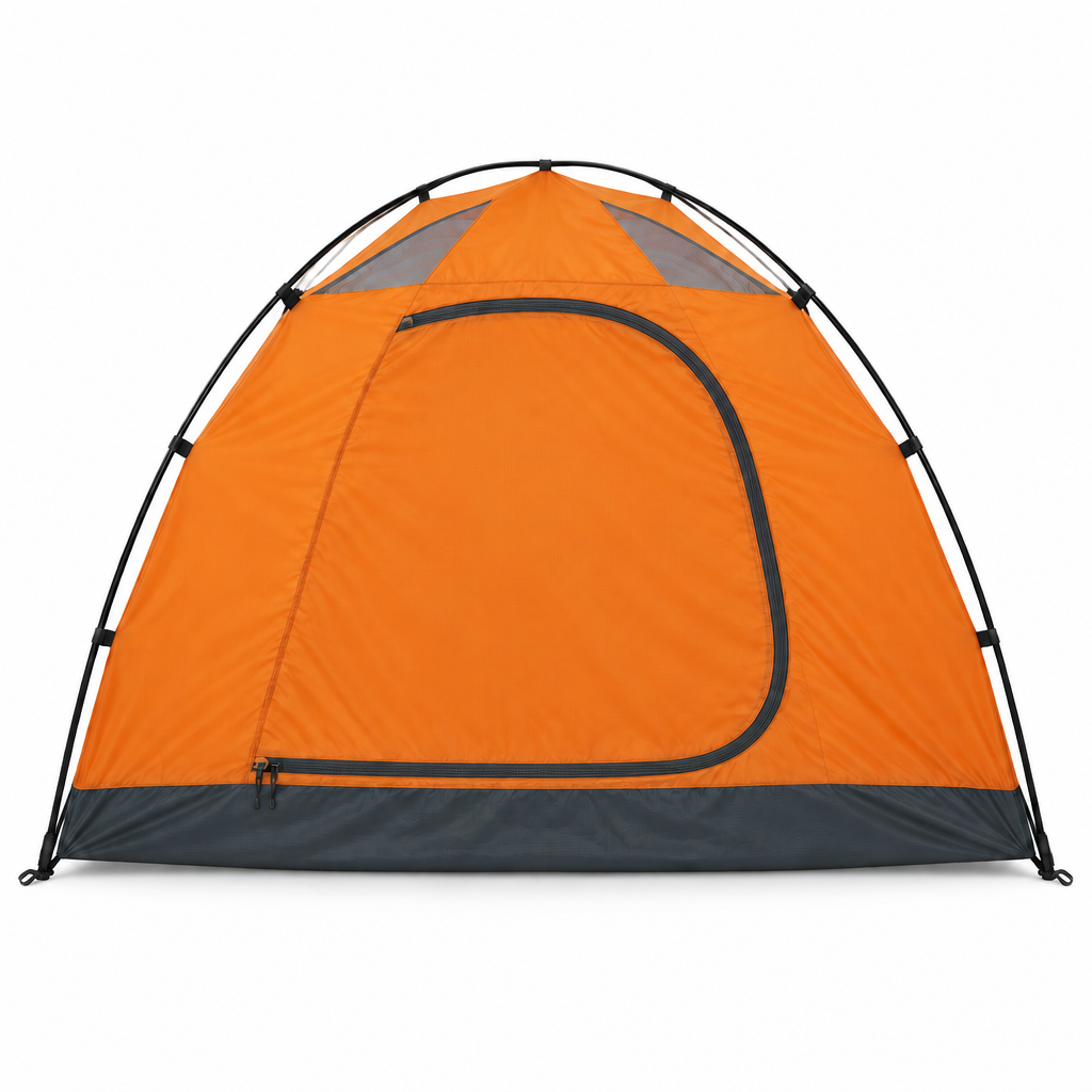 Orange dome tent concept, side view