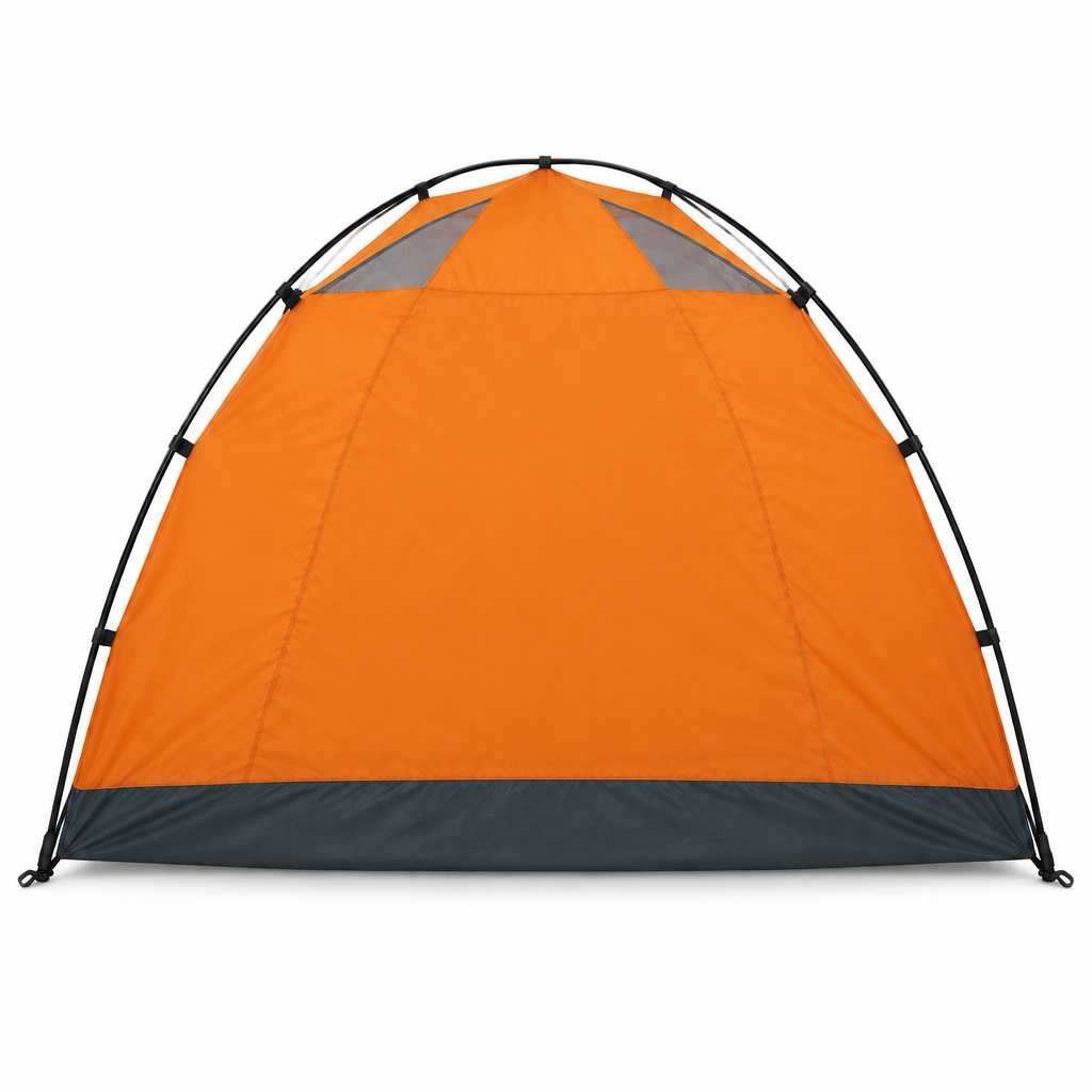 Orange dome tent concept, rear view
