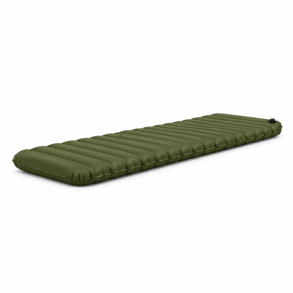 Olive sleeping mat concept, side view